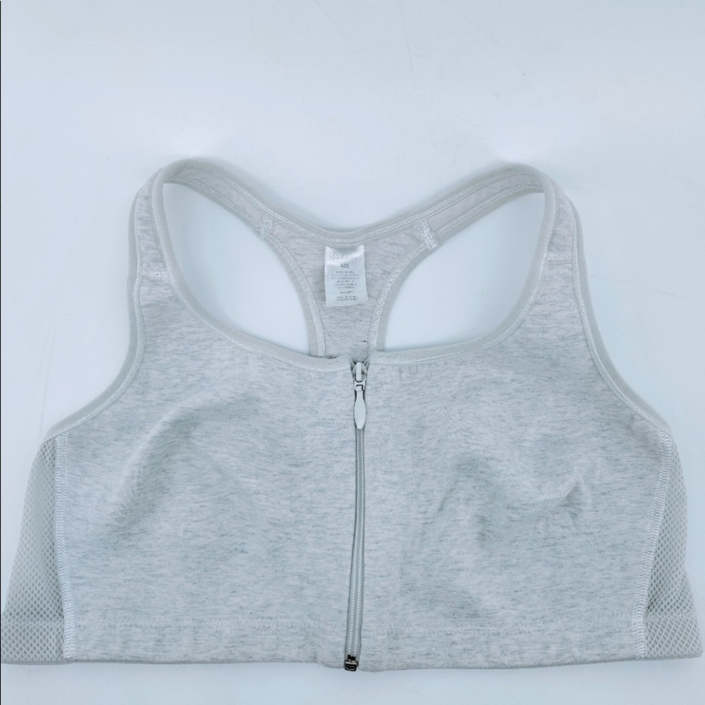 Underware Gray Zip Front Sports Bra 42C